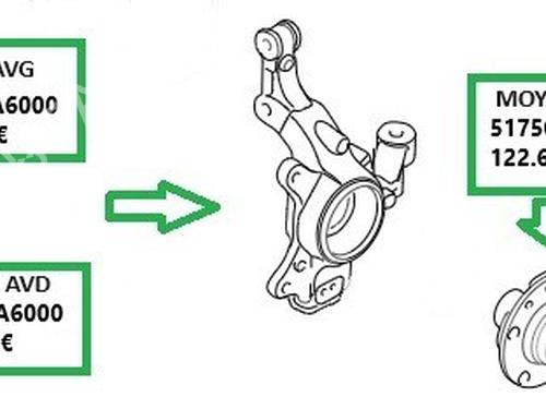 Used Left front steering knuckle Left front steering knuckle HYUNDAI i30 (GD) 1.6 CRDi (110 hp) 35911664 35911664
