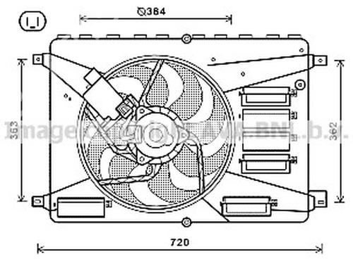 Used Radiator fan Radiator fan FORD KUGA I [2008-2012] 33594464 33594464