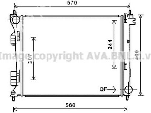 Used Water radiator Water radiator KIA RIO III (UB) 1.4 CRDi (90 hp) 33601229 33601229
