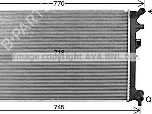 Used Water radiator Water radiator VW GOLF VII (5G1, BQ1, BE1, BE2) [2012-2021] 33594333 33594333