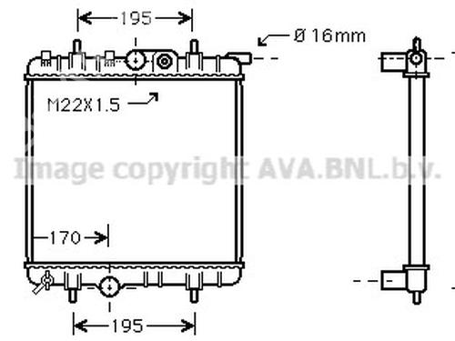 Used Water radiator Water radiator PEUGEOT 206+ (2L_, 2M_) [2009-2013] 33604411 33604411