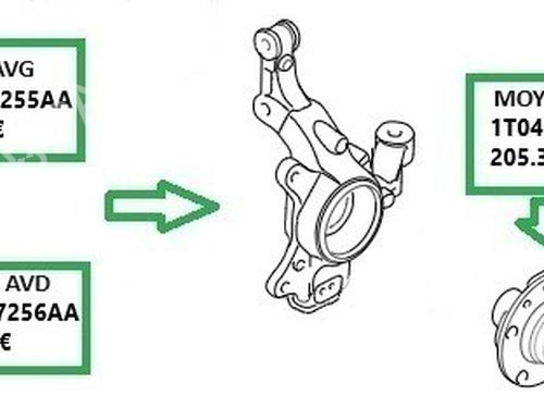 Used Left front steering knuckle Left front steering knuckle VW GOLF V Variant (1K5) [2007-2009] 34204453 34204453