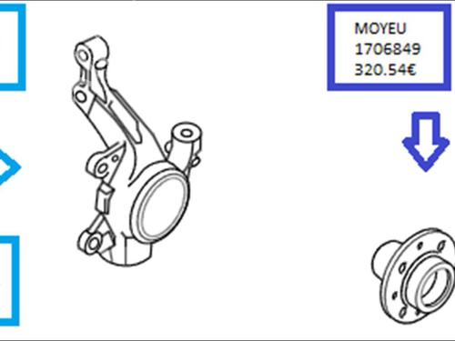 Used Left front steering knuckle Left front steering knuckle FORD FIESTA VI (CB1, CCN) 1.4 TDCi (68 hp) 35907427 35907427