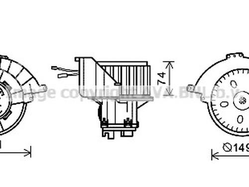 Used Heater blower motor Heater blower motor OPEL ASTRA H GTC (A04) 1.7 CDTI (L08) (125 hp) 35914140 35914140