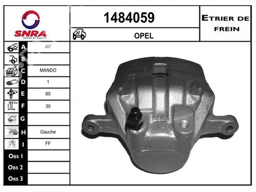 Used Left front brake caliper Left front brake caliper OPEL INSIGNIA A Saloon (G09) [2008-2017] 33851368 33851368
