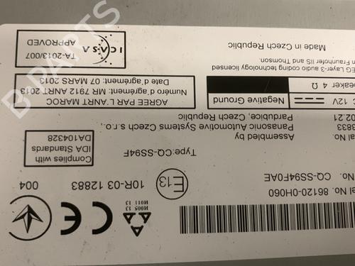 Radio PEUGEOT 108 1.0 VTi 72 | BP33592184E6 - Image 3