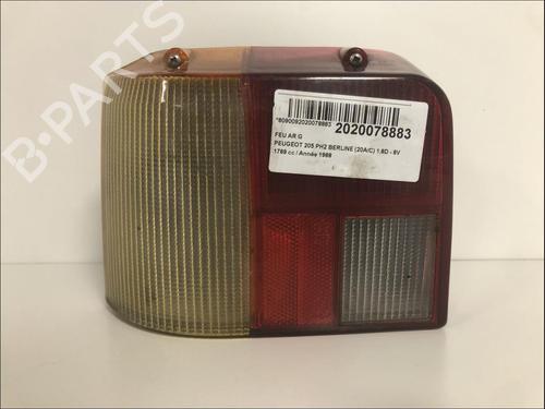 Used Left taillight Left taillight PEUGEOT 205 II (20A/C) 1.7 Diesel (60 hp) 33580757 33580757