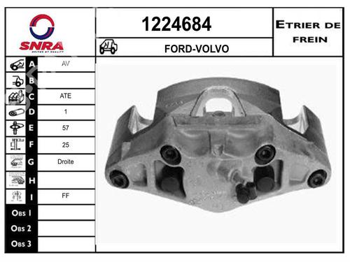 Used Right front brake caliper Right front brake caliper VOLVO C70 II Convertible (542) D4 (177 hp) 35913791 35913791
