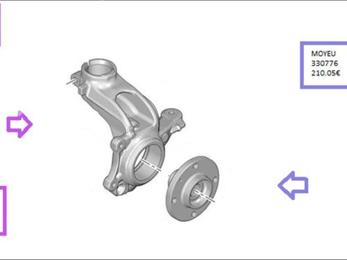 Used Left front steering knuckle Left front steering knuckle CITROËN C4 CACTUS 1.2 THP 110 (110 hp) 33589836 33589836