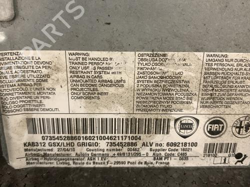 Used Knee airbag Knee airbag FIAT 500 (312_) 1.2 (312AXA1A) (69 hp) 33595042 33595042