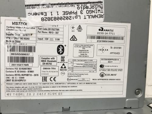 Radio RENAULT TWINGO III (BCM_, BCA_) 1.0 SCe 70 | BP33590207E6  - Image 5