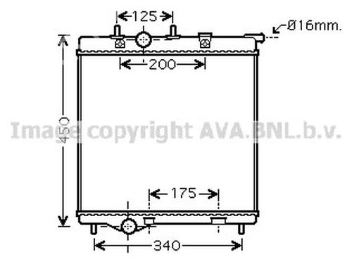 Used Water radiator Water radiator PEUGEOT 207 SW (WK_) 1.4 16V (95 hp) 34166200 34166200