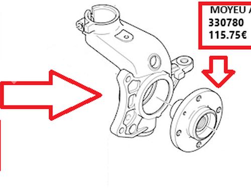 Used Right front steering knuckle Right front steering knuckle CITROËN C5 III (RD_) 2.0 HDi 165 (RDRHHA, RDRHH8) (163 hp) 33837473 33837473