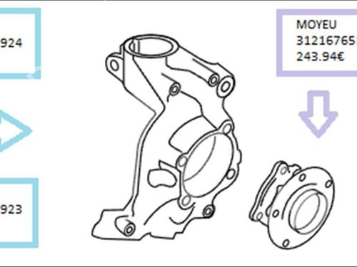 Left front steering knuckle BMW 3 (E90) 318 d | BP35907568M25 - Image 2