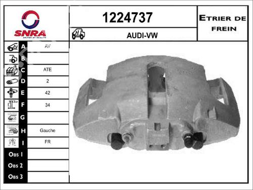 Left front brake caliper AUDI A8 D3 (4E2, 4E8) 4.2 TDI quattro | BP33582543M105 - Image 2