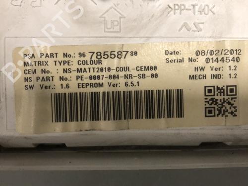 Used Instrument cluster Instrument cluster PEUGEOT 208 I (CA_, CC_) 1.6 HDi (92 hp) 33598944 33598944