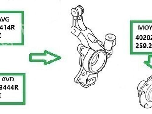 Used Left front steering knuckle Left front steering knuckle DACIA LOGAN MCV II 1.0 SCe 75 (73 hp) 35915904 35915904