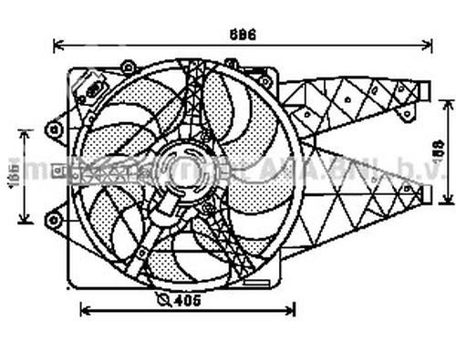 Used Radiator fan Radiator fan ALFA ROMEO MITO (955_) 1.3 MultiJet (955AXP1A, 955AYC1A) (95 hp) 33837329 33837329