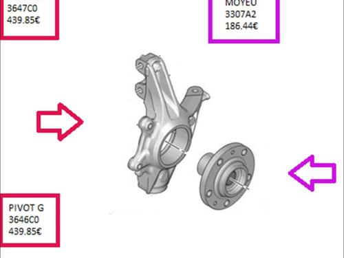 Left front steering knuckle CITROËN DS5 | BP33582032M25 - Image 2