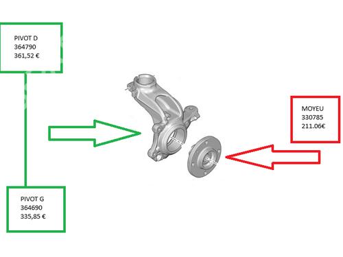 Used Left front steering knuckle Left front steering knuckle PEUGEOT 207 SW (WK_) 1.4 16V (95 hp) 34166198 34166198