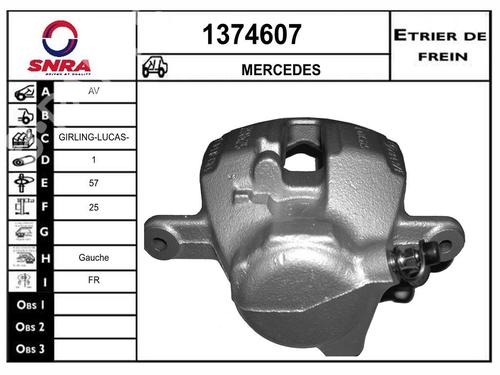 Used Left front brake caliper Left front brake caliper MERCEDES-BENZ CLK (C209) CLK 220 CDI (209.308) (136 hp) 36261153 36261153