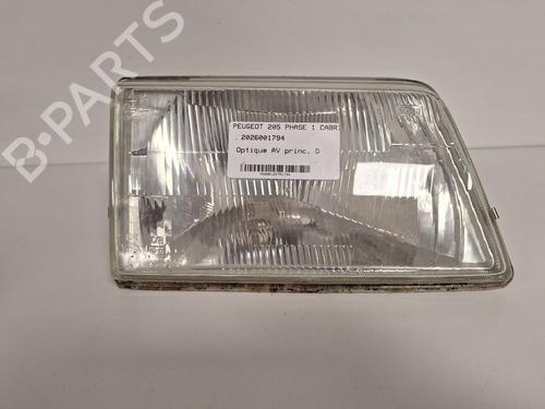 Used Right headlight Right headlight PEUGEOT 205 I Convertible (741B, 20D) 1.4 CT (79 hp) 36048067 36048067