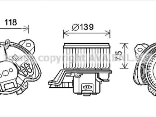 Used Heater blower motor Heater blower motor OPEL CORSA D (S07) 1.3 CDTI (L08, L68) (90 hp) 35908868 35908868
