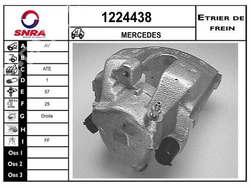 Pinza freno delantera derecha Pinza freno delantera derecha MERCEDES-BENZ CLK (C208) CLK 200 (208.335) (136 hp) 36577338 36577338
