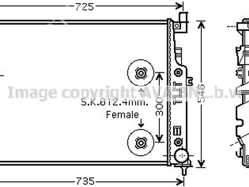 Used Water radiator Water radiator MERCEDES-BENZ M-CLASS (W164) [2005-2012] 33603133 33603133