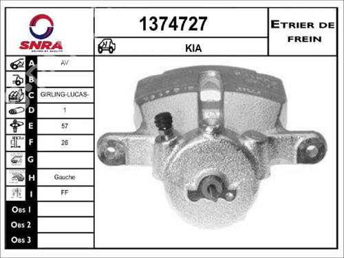 Left front brake caliper KIA VENGA (YN) 1.4 CVVT | BP36574203M105 - Image 2
