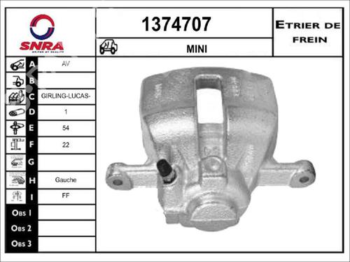 Used Left front brake caliper Left front brake caliper MINI MINI (R56) Cooper D (109 hp) 36575542 36575542