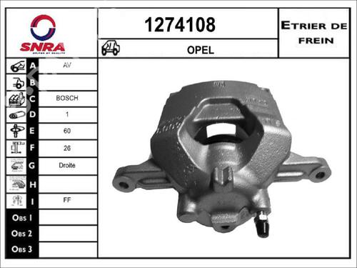 Right front brake caliper OPEL ASTRA H (A04) | BP36574308M104 - Image 2