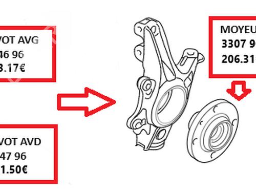 Fusée avant gauche Fusée avant gauche CITROËN C4 Grand Picasso I (UA_) [2006-2013] 34451647 34451647