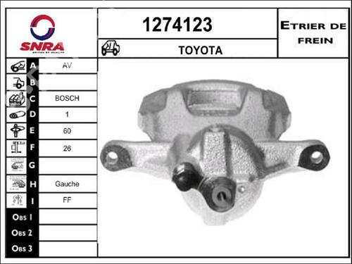 Left front brake caliper TOYOTA AURIS (_E18_) 1.4 D-4D (NDE180_, NDE180R) | BP33577173M105  - Image 5