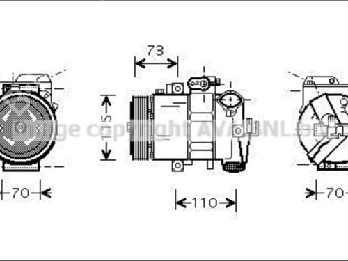 Used AC compressor AC compressor SKODA FABIA II (542) 1.9 TDI (105 hp) 33574226 33574226