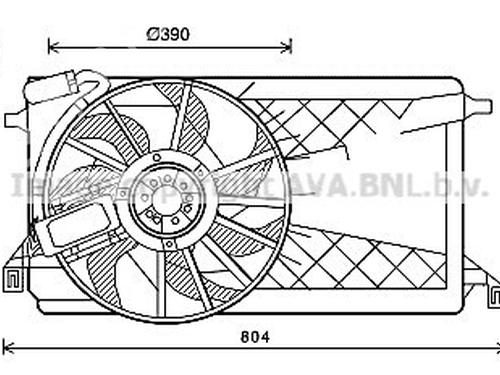 Køleventilator elektrisk Køleventilator elektrisk FORD FOCUS II (DA_, HCP, DP) [2004-2013] 34451500 34451500