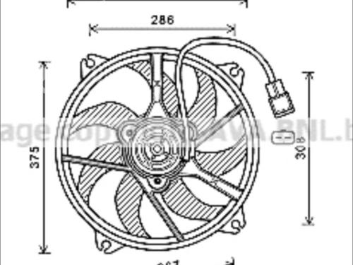 Used Radiator fan Radiator fan CITROËN C4 II (NC_) 1.6 VTi 120 (NC5FS0, NC5FS9) (120 hp) 35909652 35909652