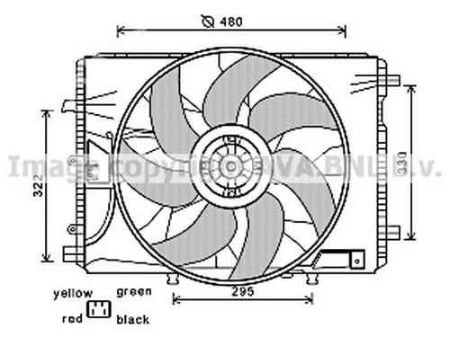 radiator-fan-mercedes-benz-c-class-w204-2007-2008-2009-2010-2011-2012-2013-2014-2015-33602290 main image