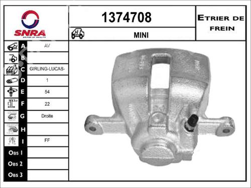 Right front brake caliper MINI MINI (R56) Cooper D | BP36575548M104 - Image 2