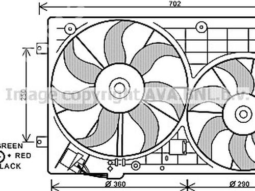 Used Radiator fan Radiator fan VW PASSAT B6 (3C2) 2.0 FSI (150 hp) 35911918 35911918