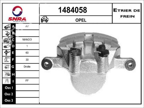 Used Right front brake caliper Right front brake caliper OPEL INSIGNIA A (G09) [2008-2017] 36573969 36573969