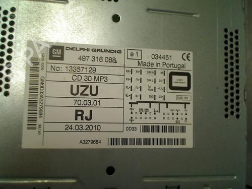 Radio OPEL CORSA D (S07) 1.3 CDTI (L08, L68) | BP38086611E6 - Image 2