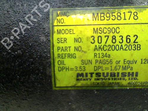 Used AC compressor AC compressor MITSUBISHI CARISMA (DA_) 1.6 (DA1A) (99 hp) 34653790 34653790