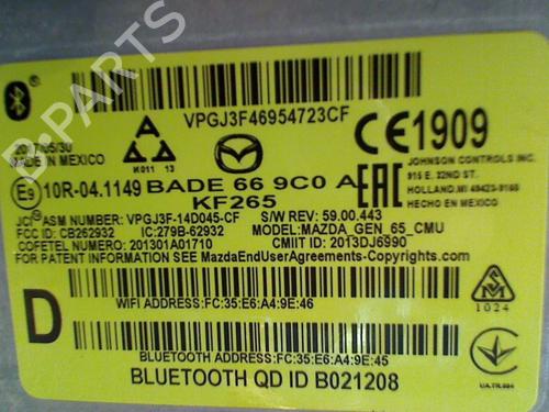 Display monitor MAZDA 2 Hatchback (DL, DJ) 1.5 SKYACTIV-G | BP34680568C48 - Image 4