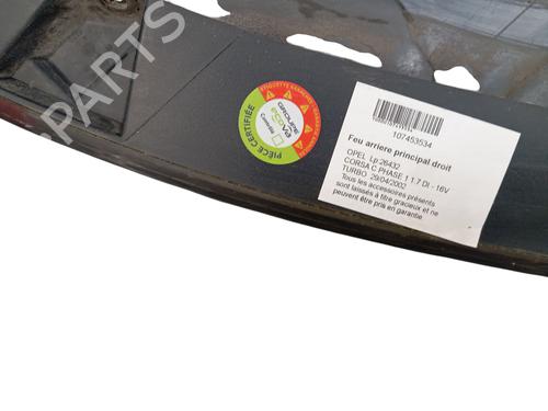 Høyre baklys Høyre baklys OPEL CORSA C (X01) 1.7 DI (F08, F68) (65 hp) 34293596 34293596
