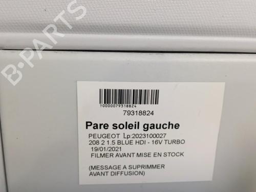 Left sun visor PEUGEOT 208 I (CA_, CC_) | BP34298024I1 - Image 3
