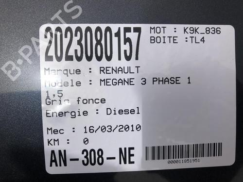 Pièces Détachées Usagées RENAULT MEGANE III Hatchback (BZ0/1_, B3_)  1.5 dCi (BZ09, BZ0D, BZ1W, BZ29, BZ14)  4625150