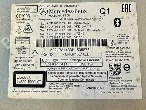 Radio MERCEDES-BENZ A-CLASS (W176) A 180 CDI / d (176.012) | BP36133155E6 - Image 3