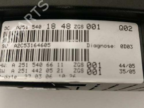 Instrument cluster MERCEDES-BENZ R-CLASS (W251, V251) R 280 4-matic (251.062) | BP10268681C47 