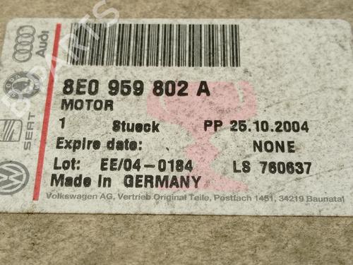 Rudehejsemotor bagstkærm højre AUDI A4 B6 (8E2)  | BP18467774E22 